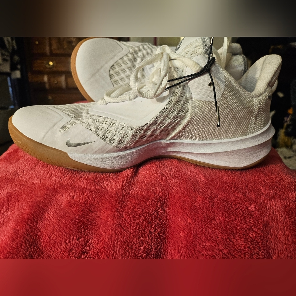 Nike Zoom Hyperspeed Court Sneakers Men 6.5 Wm 8 White Silver Volleyball - Picture 4 of 10